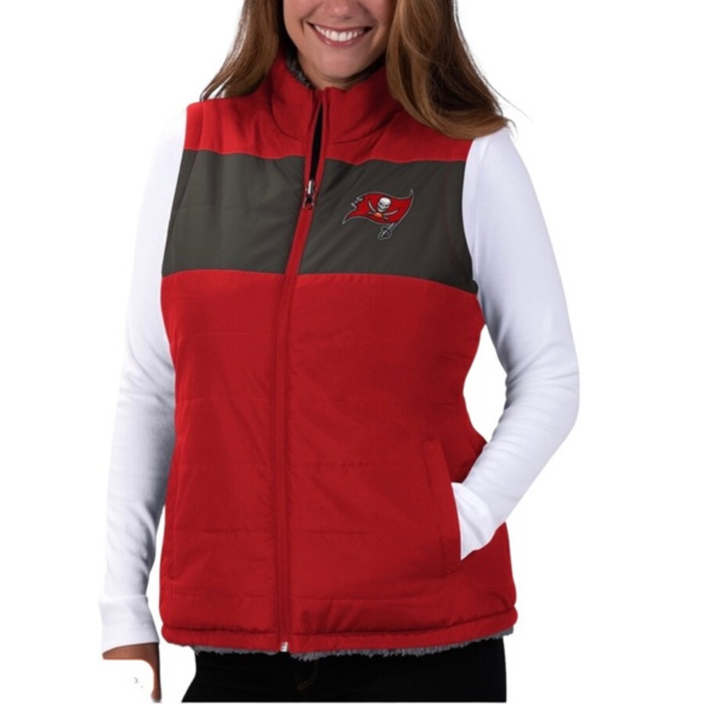 New NFL Tampa Bay Buccaneers Women's Reversible Full-Zip Vest size XXL‎